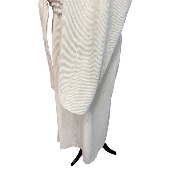 Reformation Walden Wrap Cream Long belted Coat sz L - Picture 11 of 15